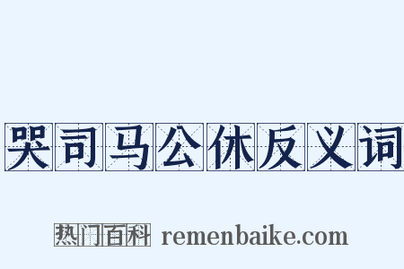 哭司马公休反义词是什么意思的图片